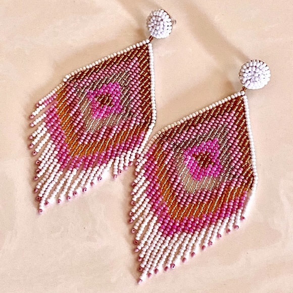 🌺🎉HP🎉🌺 NWT Deepa Gurnani Beaded Diamond Fringe Chandeliers - Picture 15 of 16